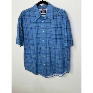 WRANGLER Jeans Co Size LARGE, 100% Cotton button up short sleeve